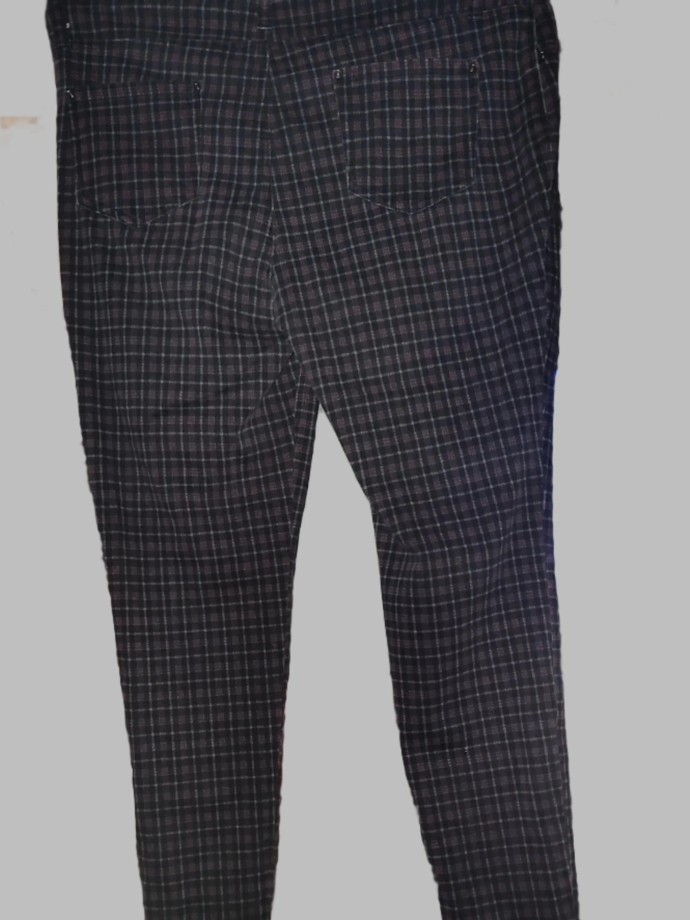 Faded Glory Women's Checkered Black & Grey Dress Pants - Size XL
