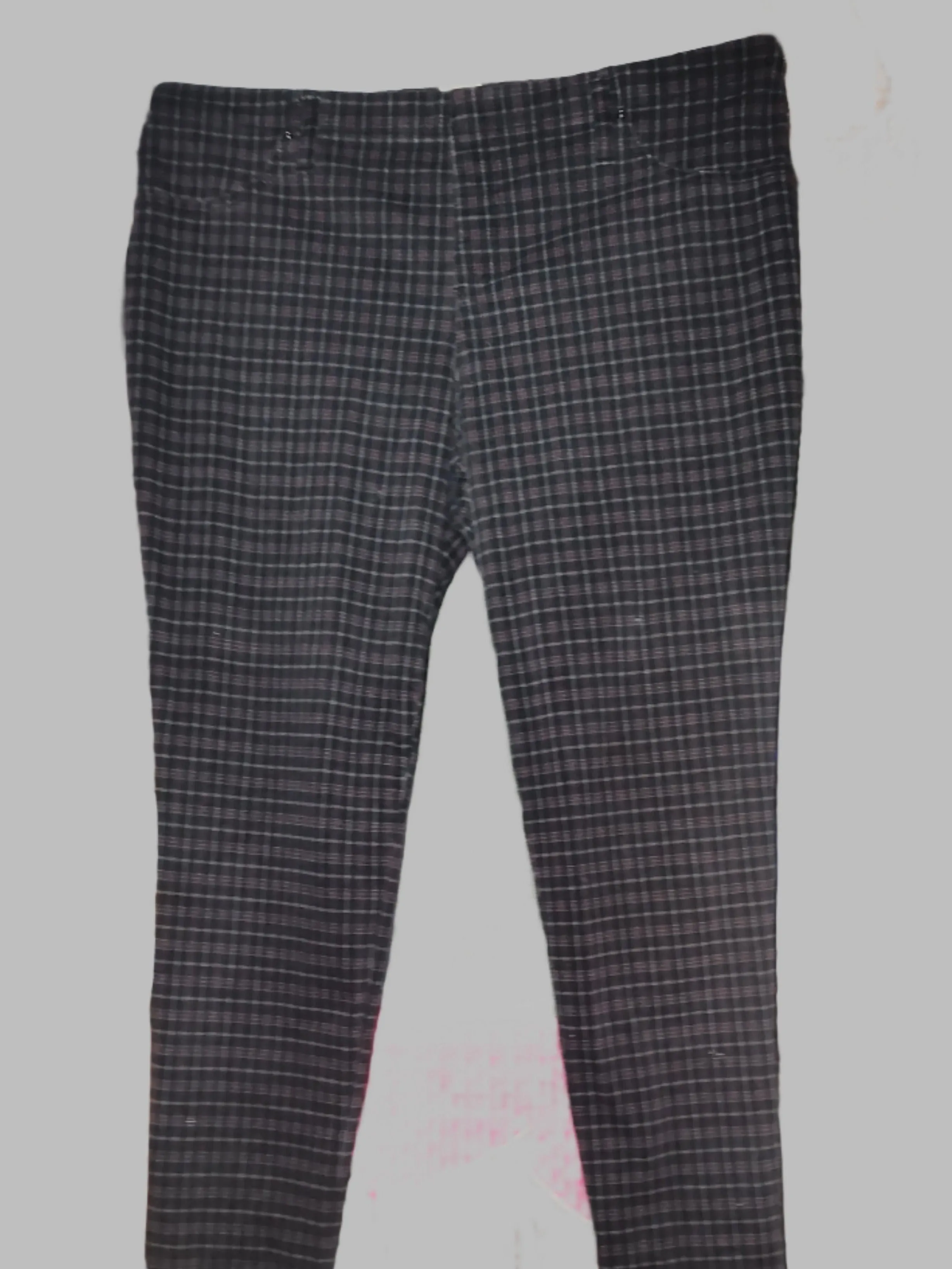 Faded Glory Women's Checkered Black & Grey Dress Pants - Size XL