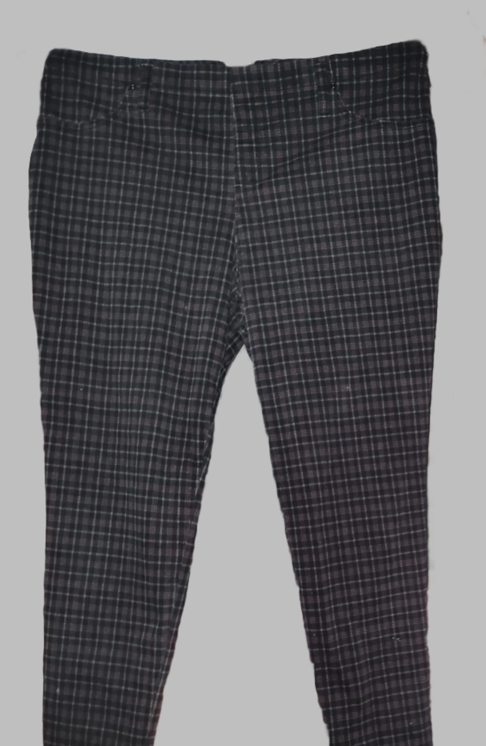 Faded Glory Women's Checkered Black & Grey Dress Pants - Size XL
