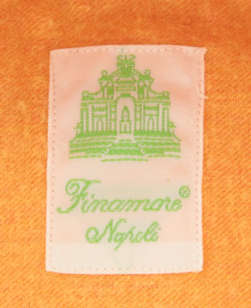 Finamore Napoli Orange Flannel Shirt - Extra Slim