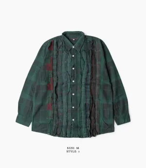 Flannel Ribbon Shirt – Green Over Dye
