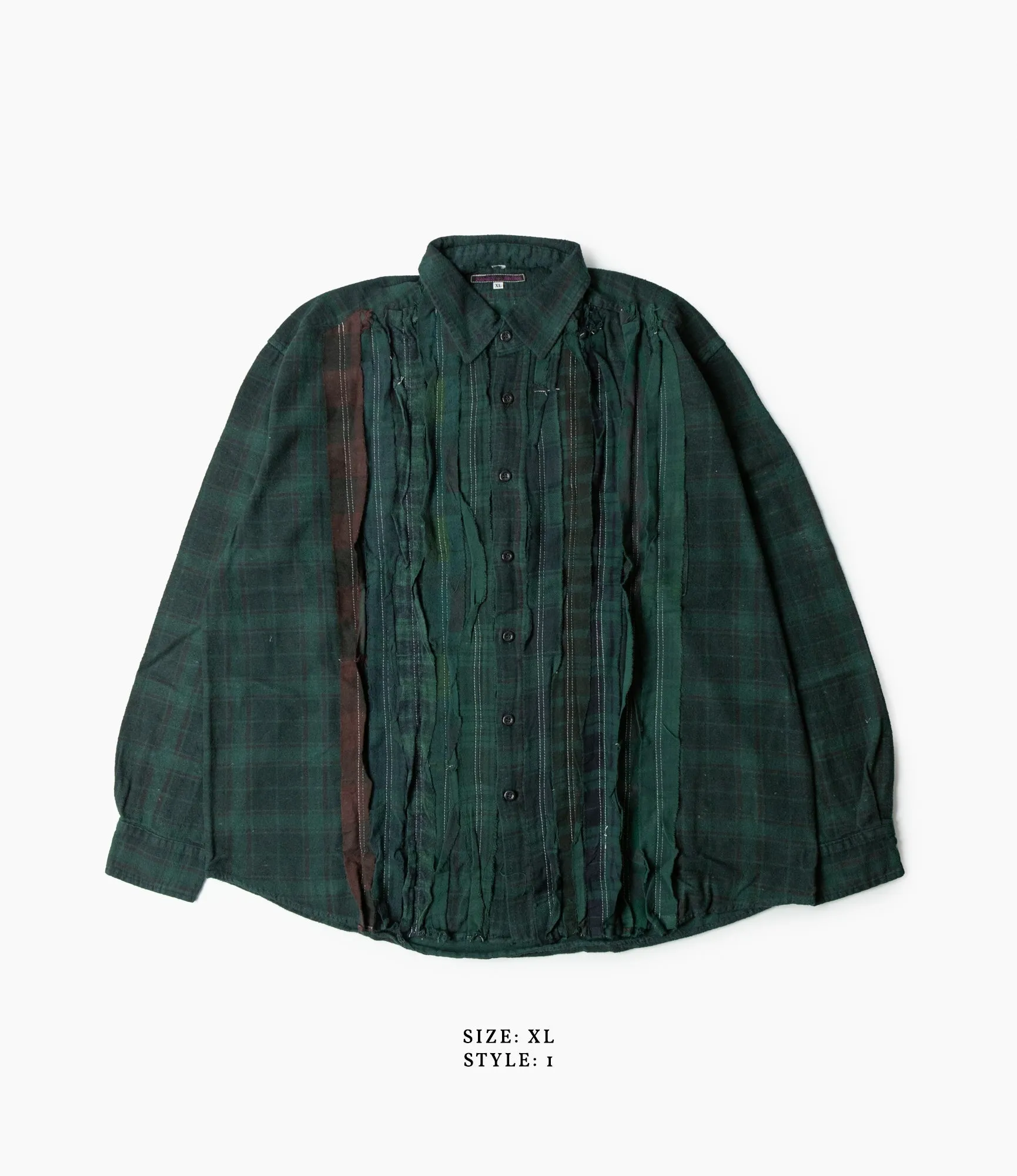 Flannel Ribbon Shirt – Green Over Dye