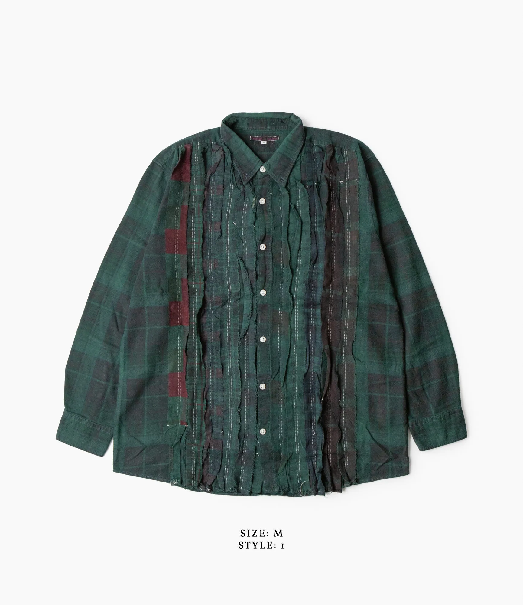 Flannel Ribbon Shirt – Green Over Dye