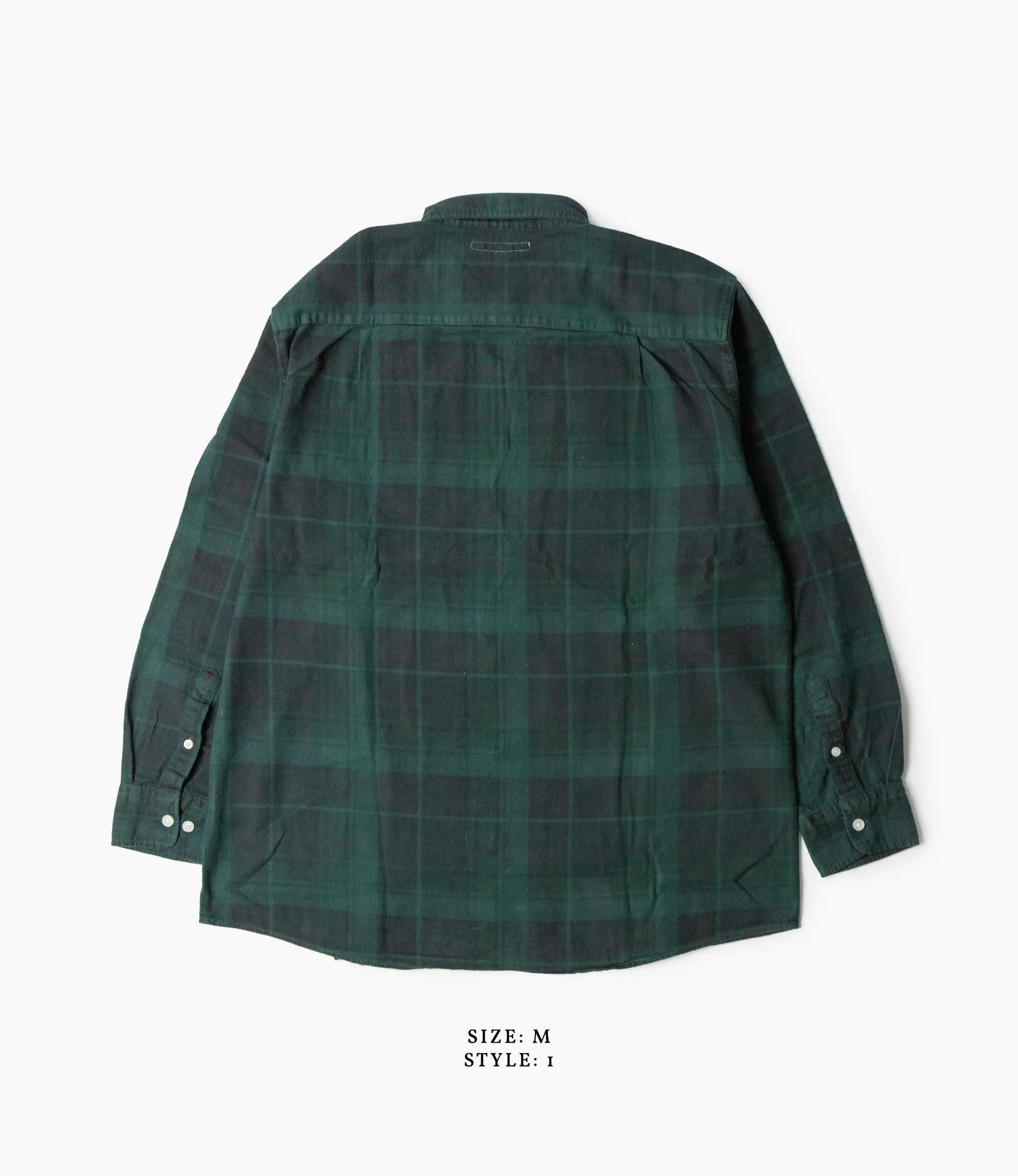 Flannel Ribbon Shirt – Green Over Dye
