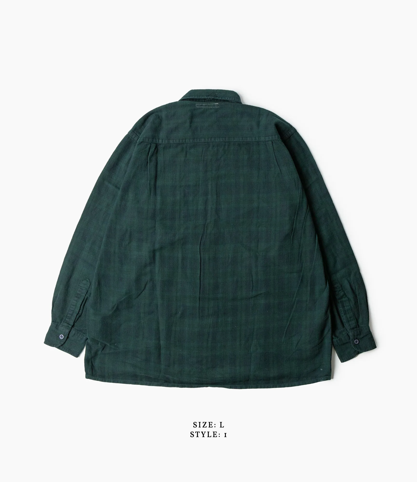 Flannel Ribbon Shirt – Green Over Dye