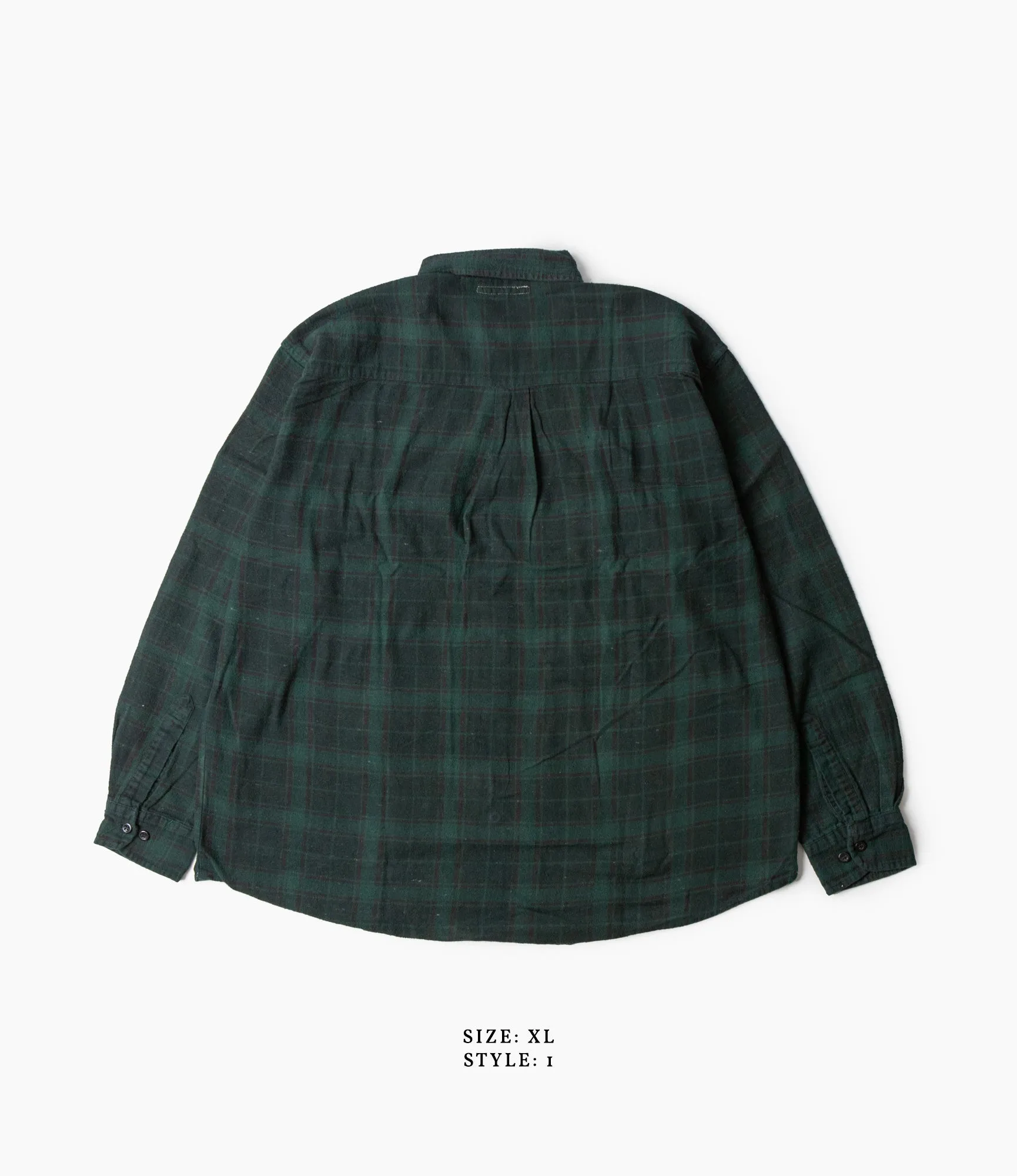 Flannel Ribbon Shirt – Green Over Dye