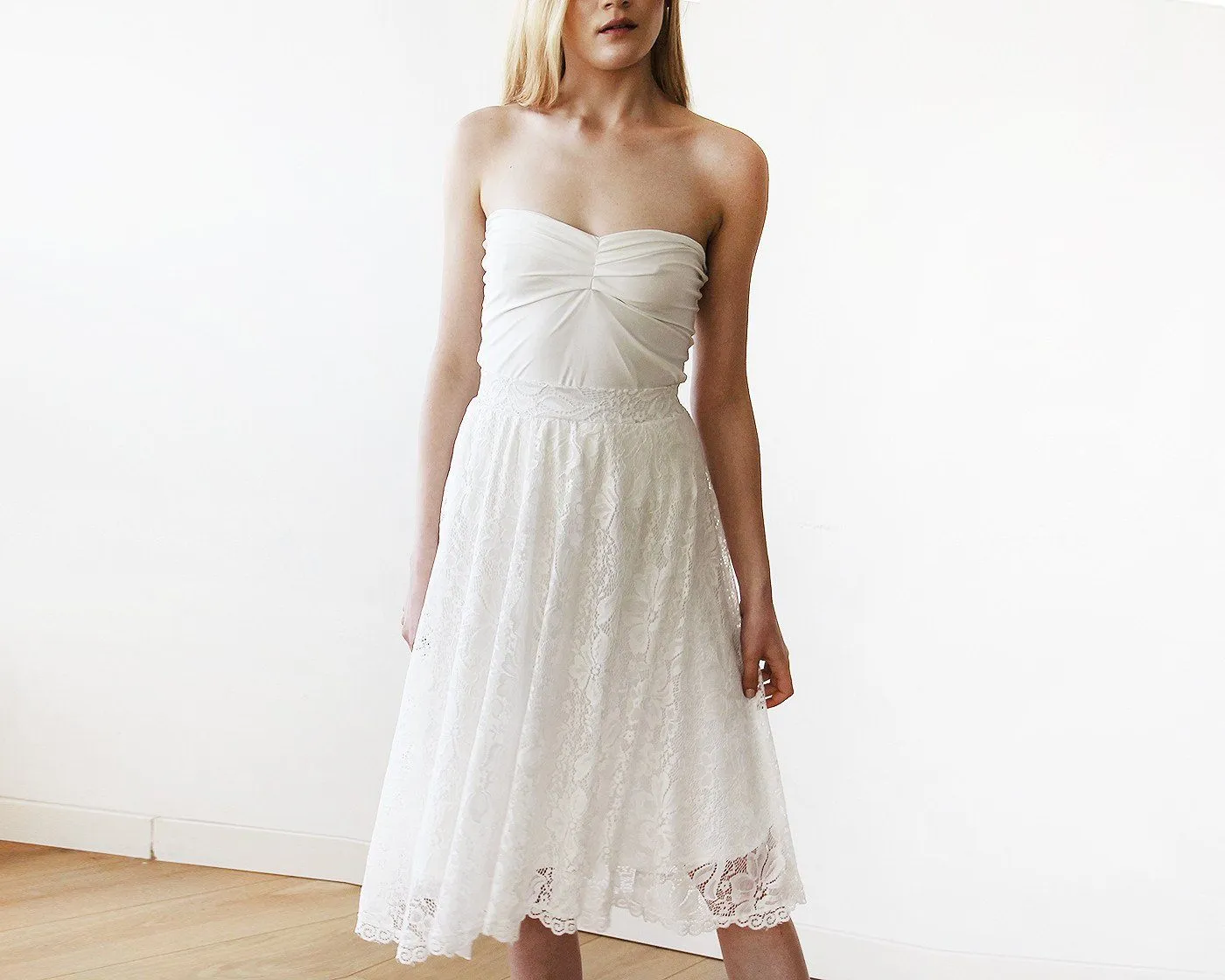 Floral Lace Midi bridal skirt 3030