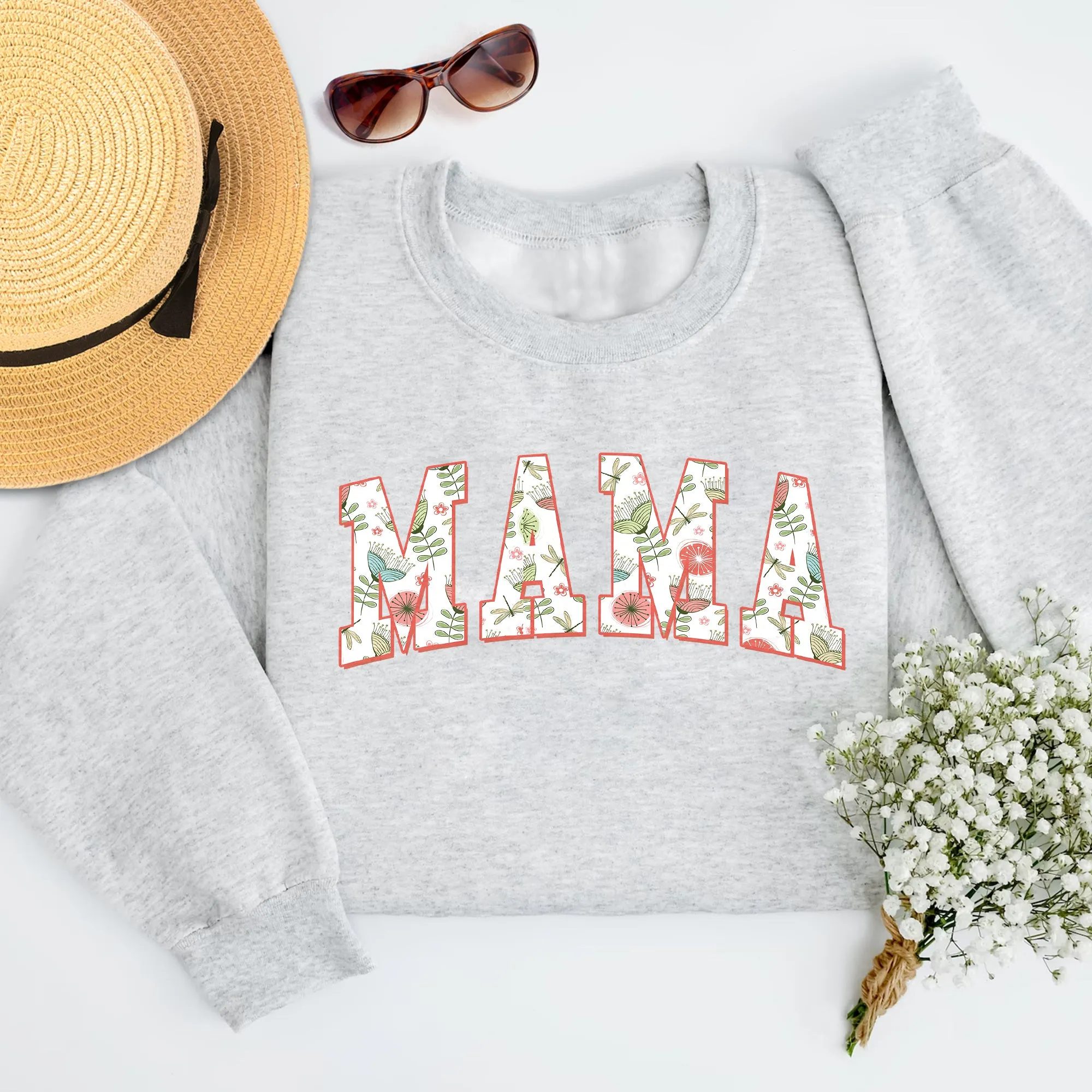 Floral Mama Sweatshirt and Hoodie, Cute Mom Sweatshirt, Mother's Day Gift, Mommy Shirt, New Mom Gift, Gift for Mother, Mama Shirt