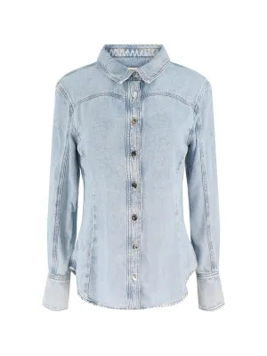 Frame The Curved Shirt in Shimmy