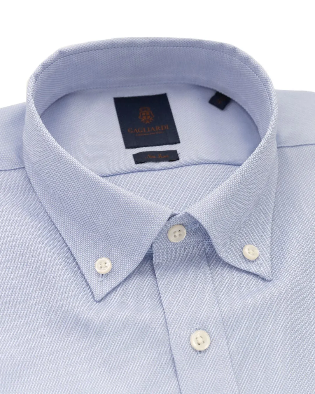 Gagliardi Sky Basketweave And Button-down Non-iron Shirt