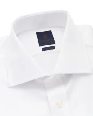 Gagliardi White And Diamond Weave Non-iron Shirt