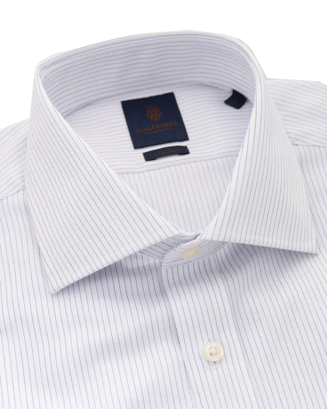Gagliardi White Fine Stripe Non-iron Shirt