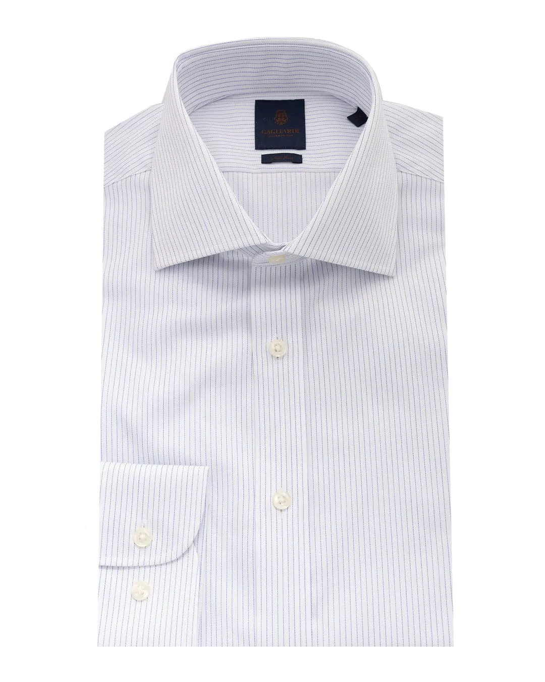 Gagliardi White Fine Stripe Non-iron Shirt