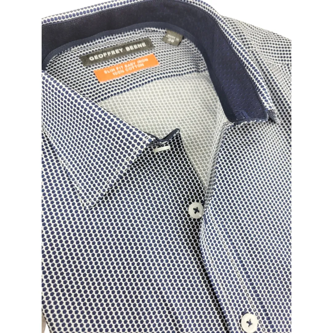 GEOFFREY BEENE NAVY PENTAGON SHIRT