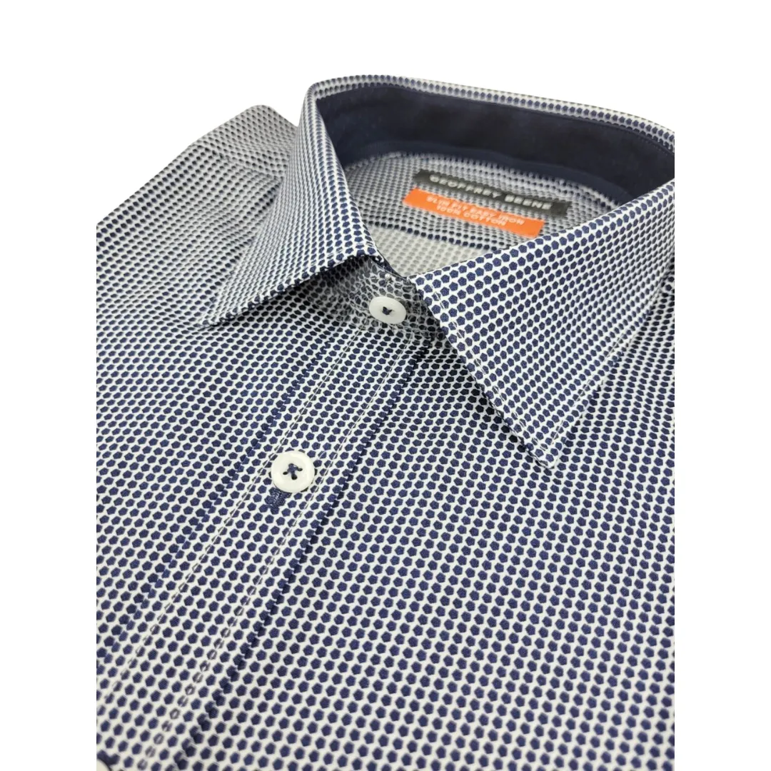 GEOFFREY BEENE NAVY PENTAGON SHIRT