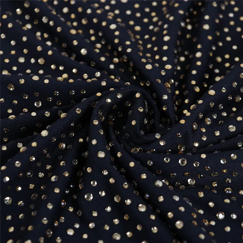 Geometric rhinestones bodycon dress