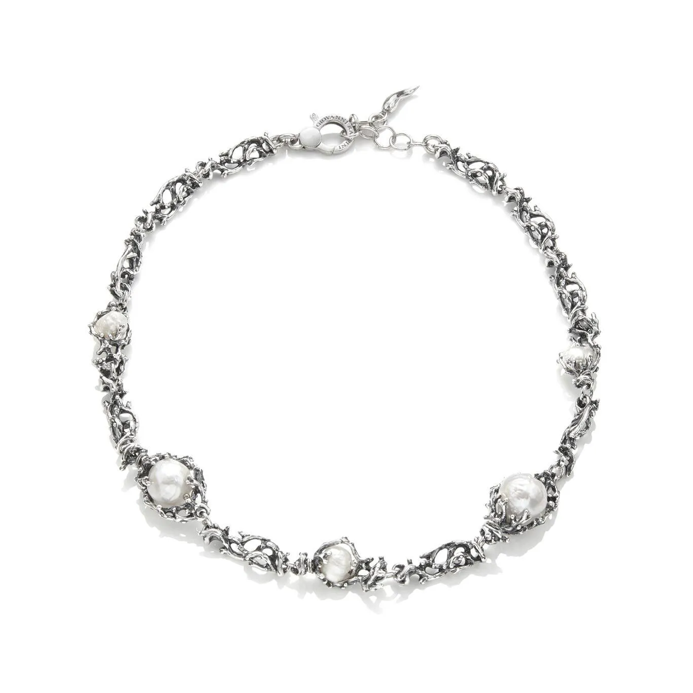 Giovanni Raspini Mezzanine necklace Mari del Sud silver 925 pearls 10225