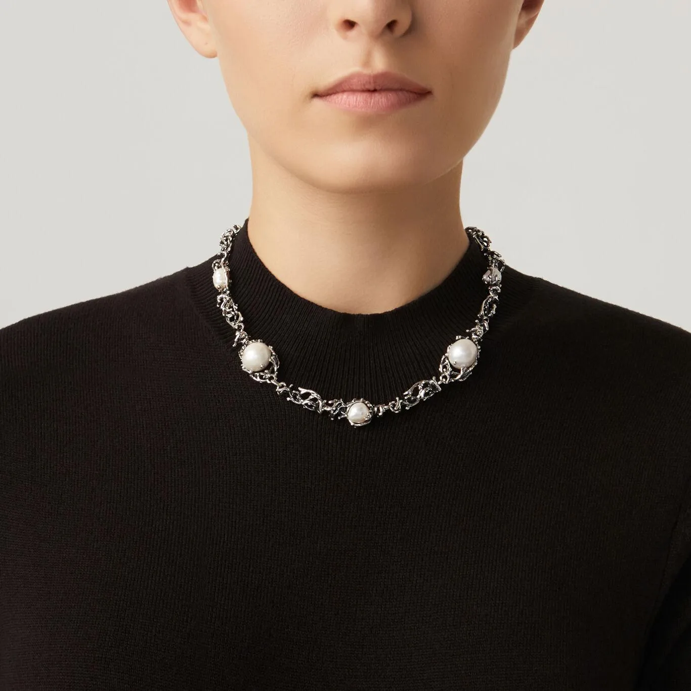 Giovanni Raspini Mezzanine necklace Mari del Sud silver 925 pearls 10225