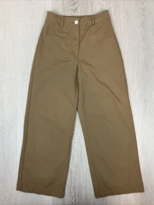Glassons Womens Brown Wide Leg Chino-Jeans Size 8