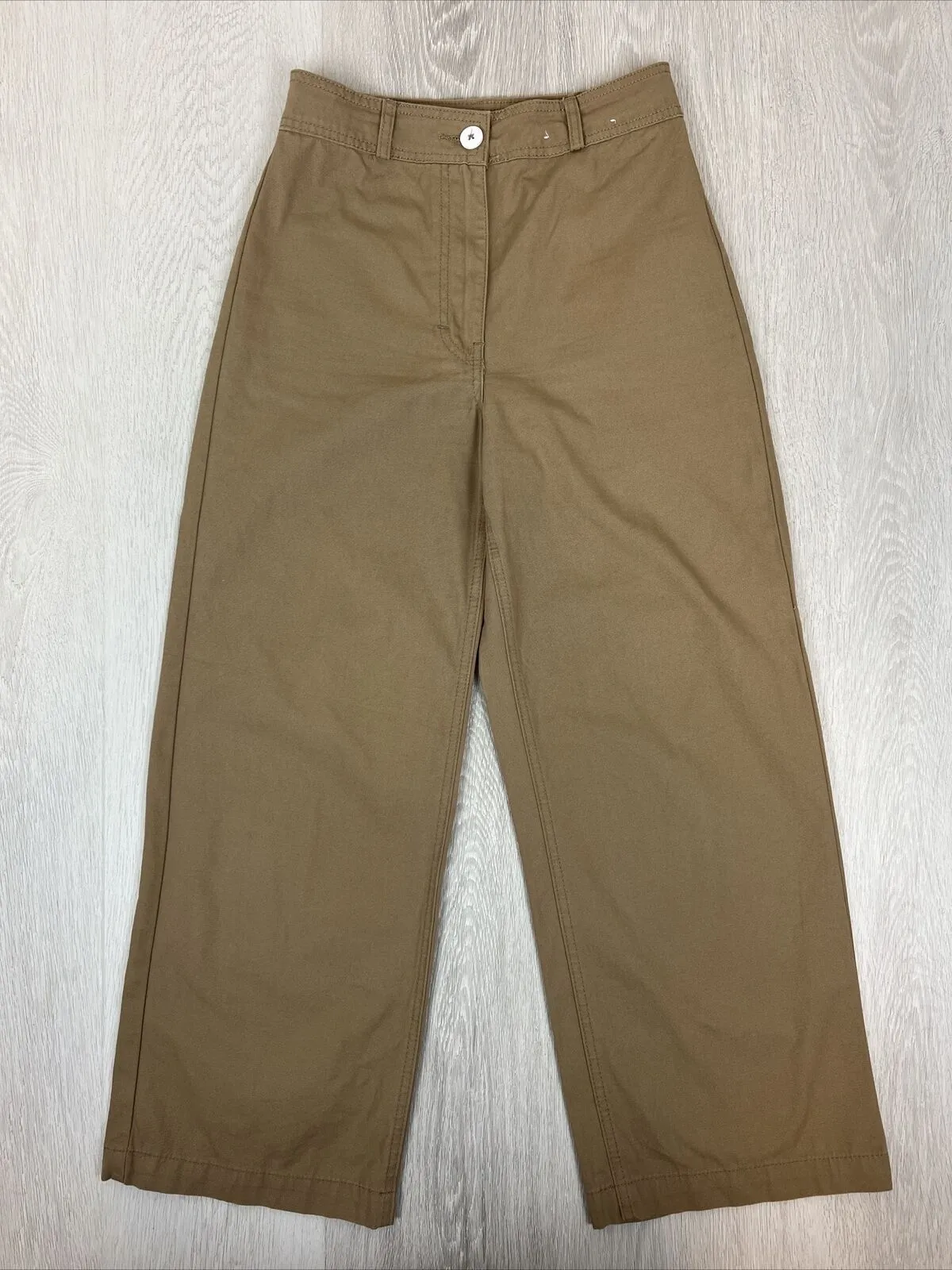 Glassons Womens Brown Wide Leg Chino-Jeans Size 8