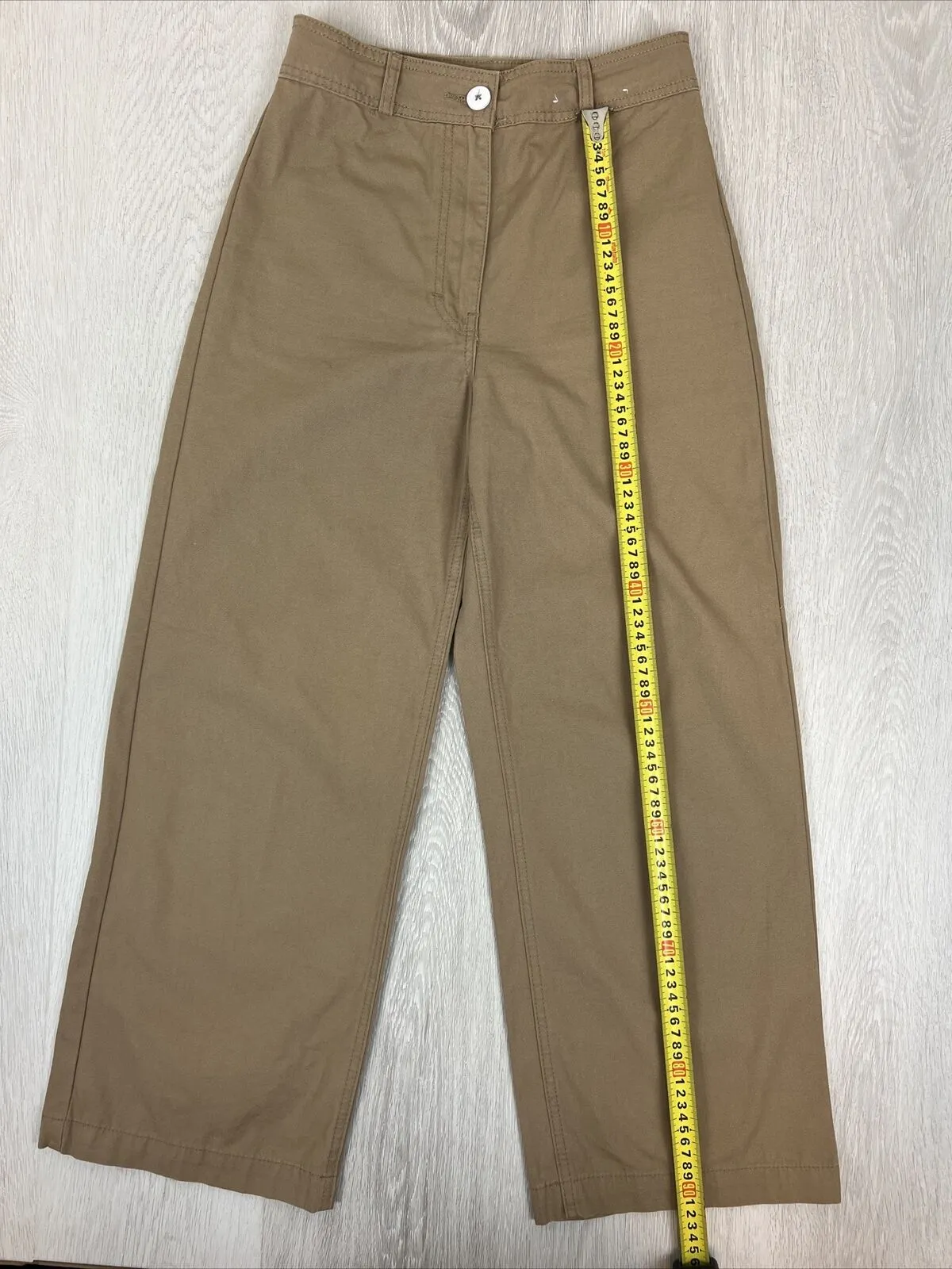 Glassons Womens Brown Wide Leg Chino-Jeans Size 8