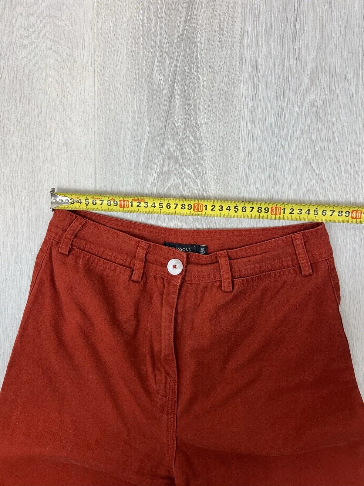 Glassons Womens Red Wide Leg Chino-Jeans Size 10