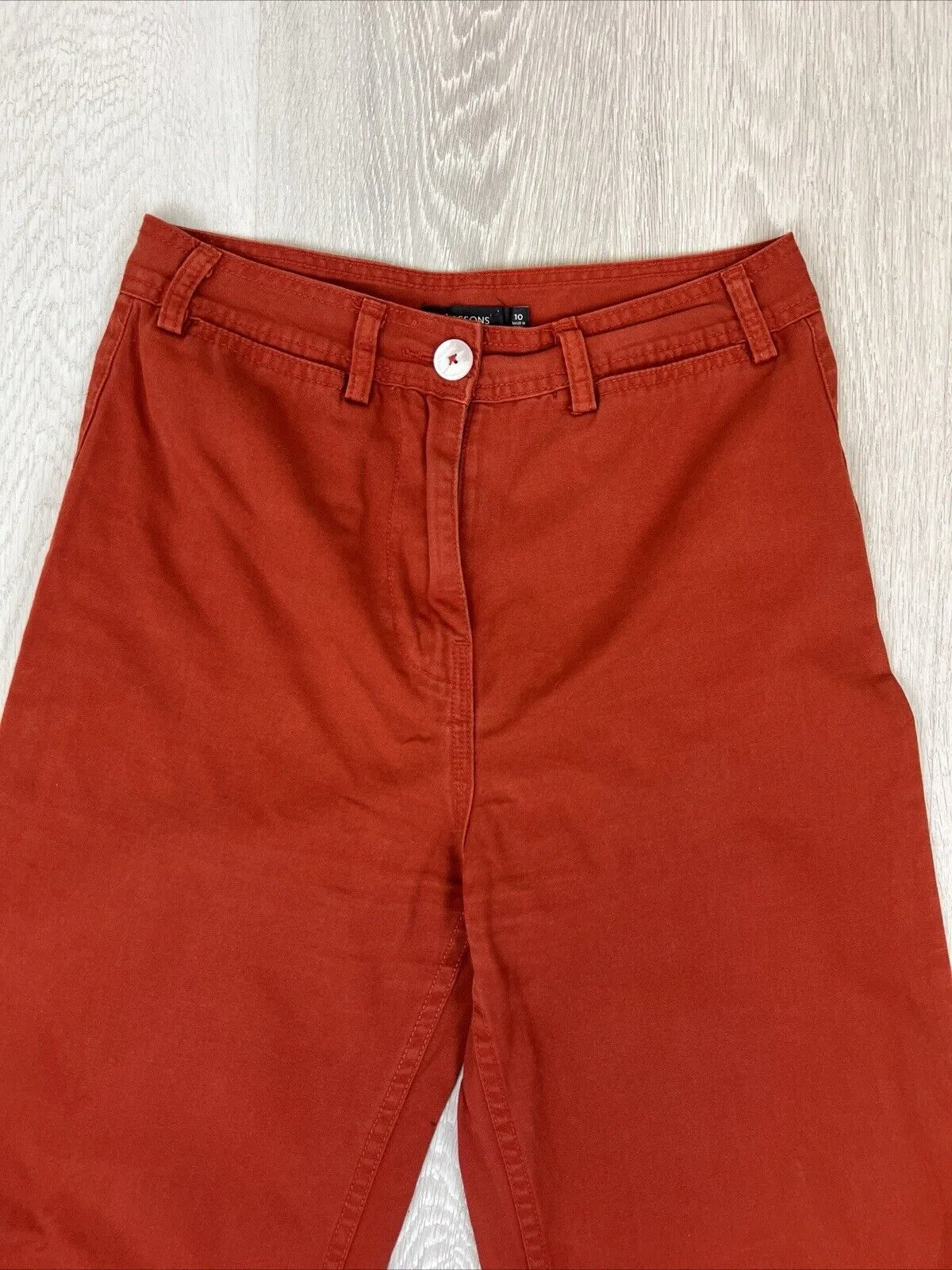 Glassons Womens Red Wide Leg Chino-Jeans Size 10