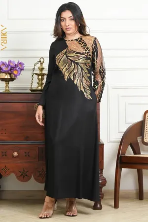 Golden leaves exclusive dress | Kaftan, Bohemian Dress, Floral Dress, Boho Maxi Dress
