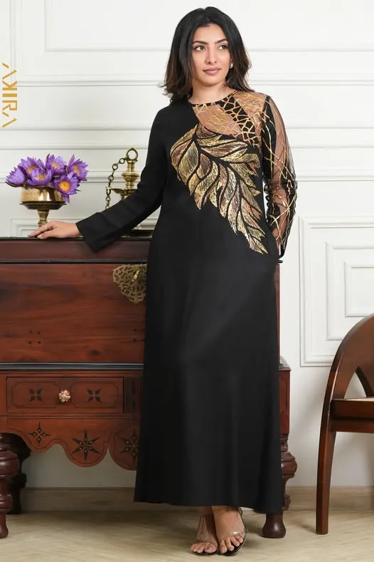 Golden leaves exclusive dress | Kaftan, Bohemian Dress, Floral Dress, Boho Maxi Dress
