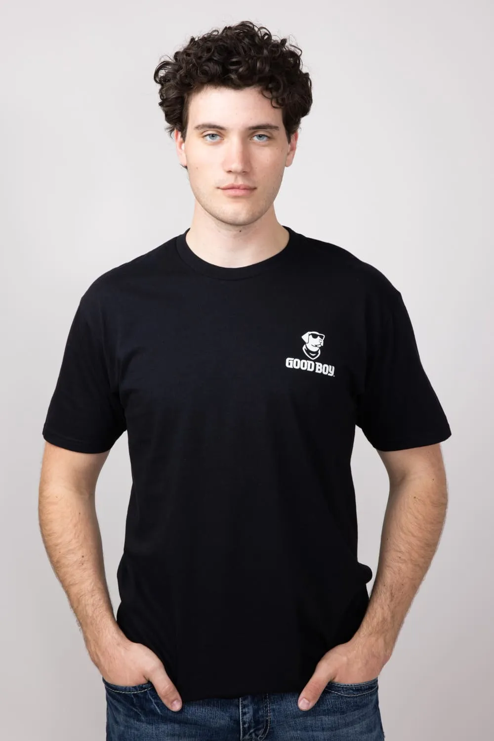 Good Boy Camo Dog T-Shirt for Men in Black | 2214-BLACK