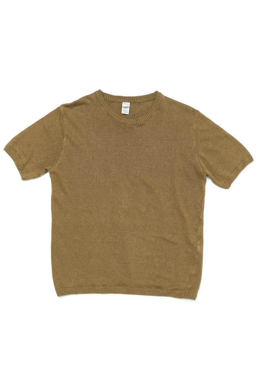 GRP Knitwear Crew Neck SF PL 10 Linen Knit Tobacco