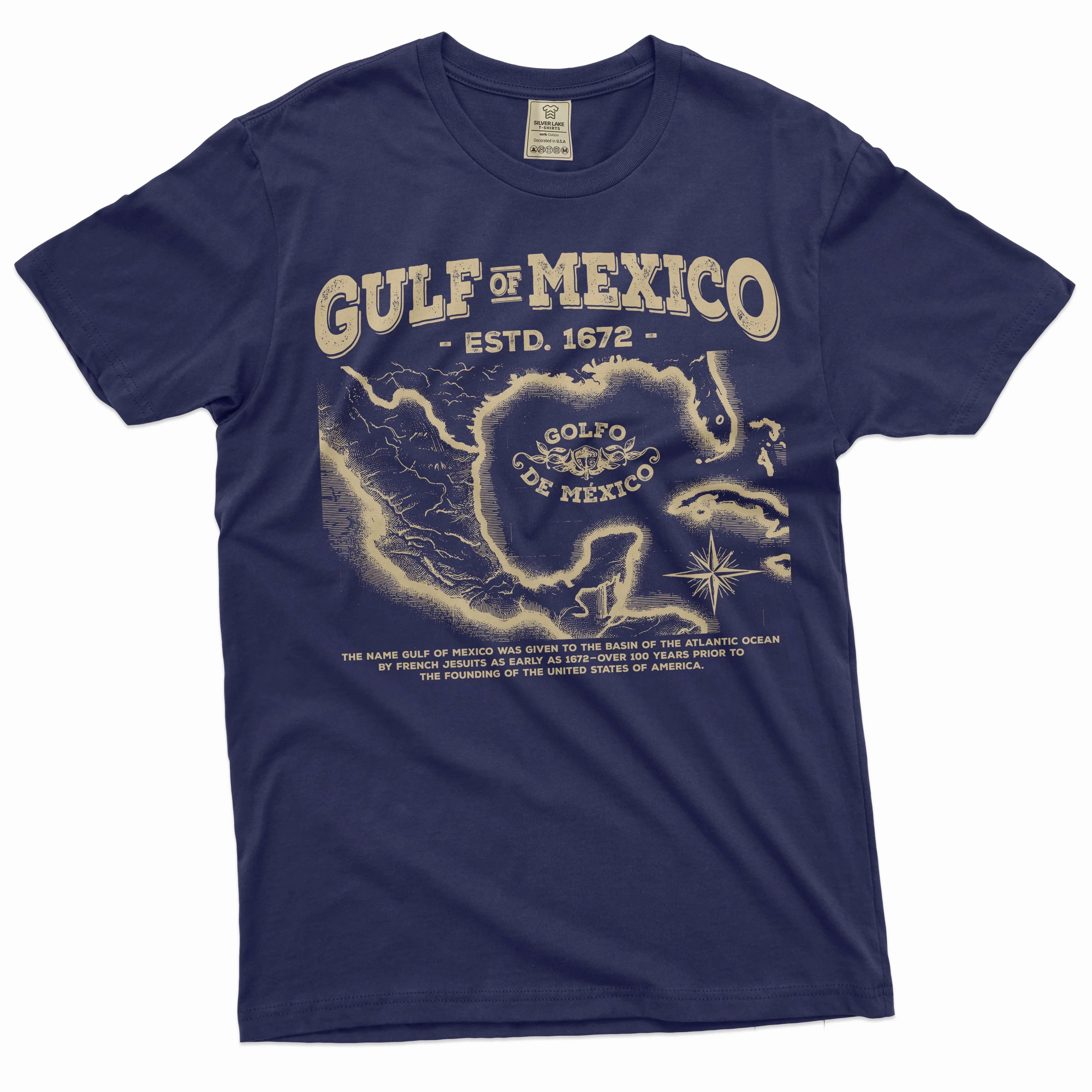Gulf of Mexico T-shirt  origin of Gulf of Mexico history men's tee shirt