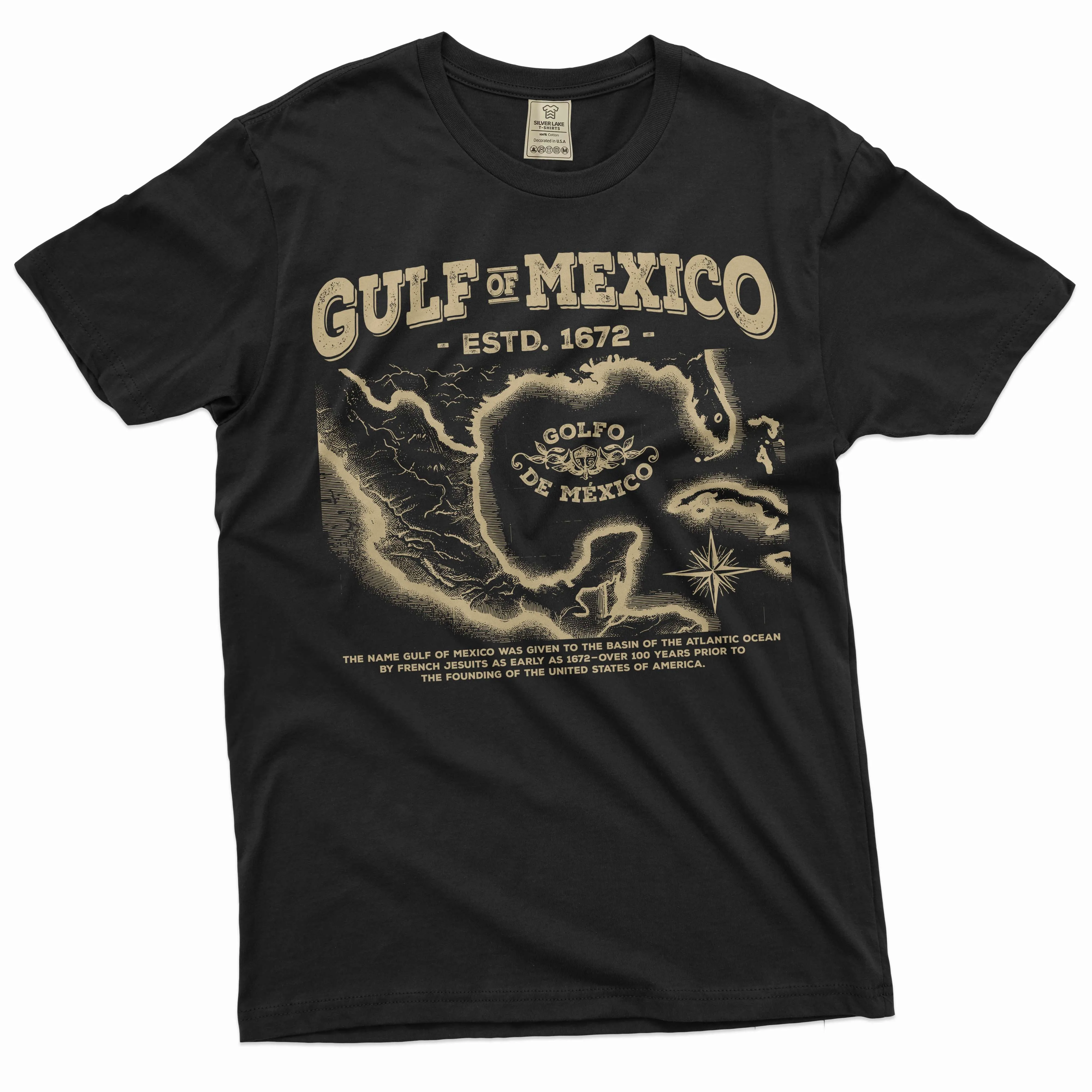 Gulf of Mexico T-shirt  origin of Gulf of Mexico history men's tee shirt