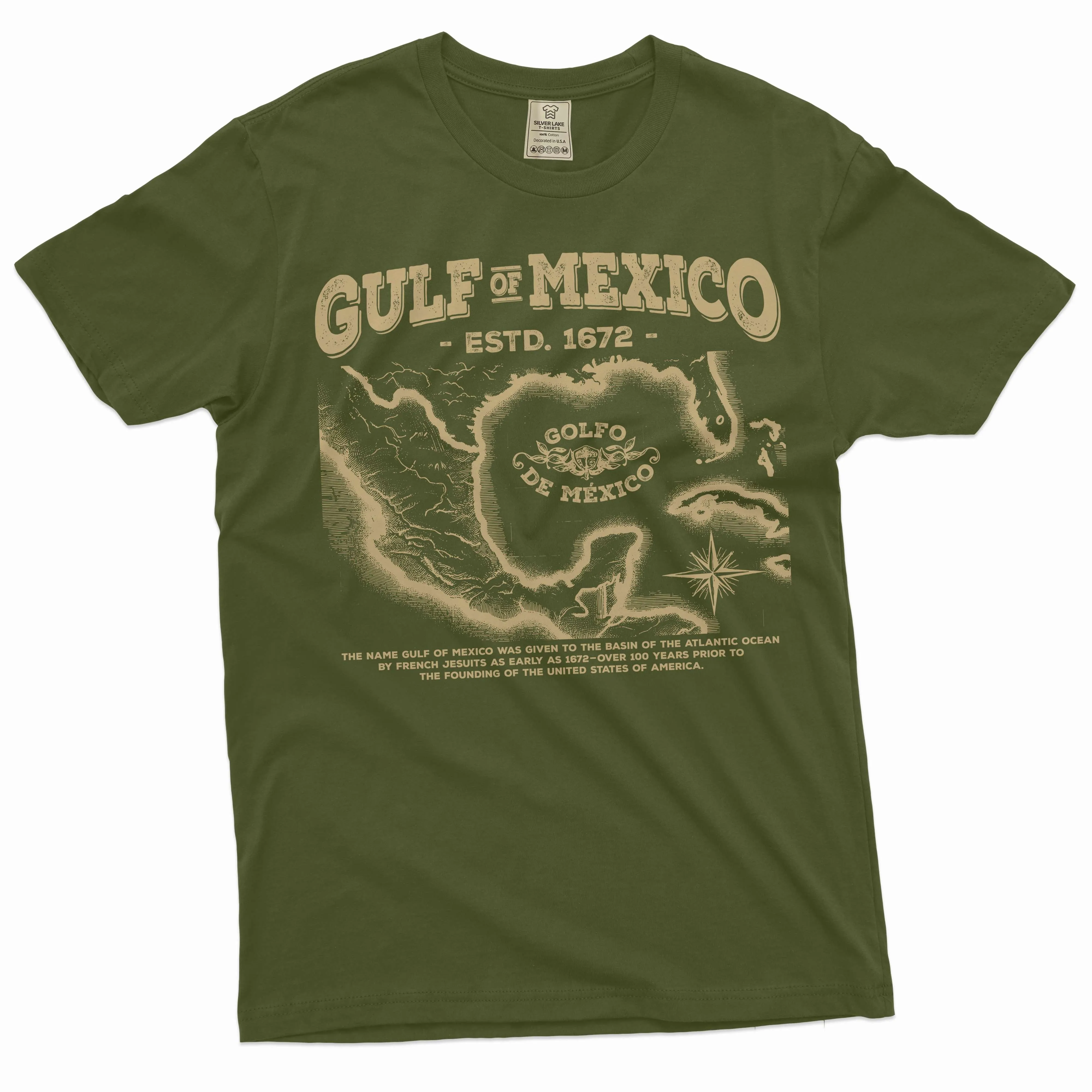 Gulf of Mexico T-shirt  origin of Gulf of Mexico history men's tee shirt