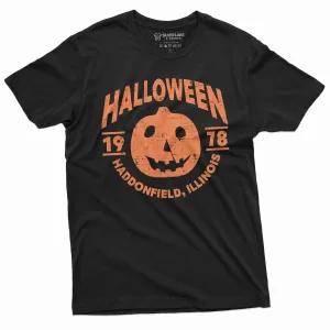 Halloween Pumpkin T-shirt Movie Popular culture 1978 Haddonfield, Illinois Tee Shirt Costume Halloween Tee Mens Womens Unisex Tee Shirt