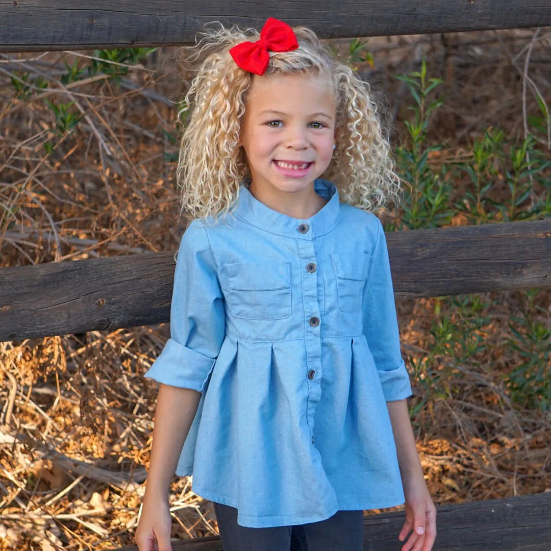 Hazel - "Denim "LOVE" Shirt/Dress"