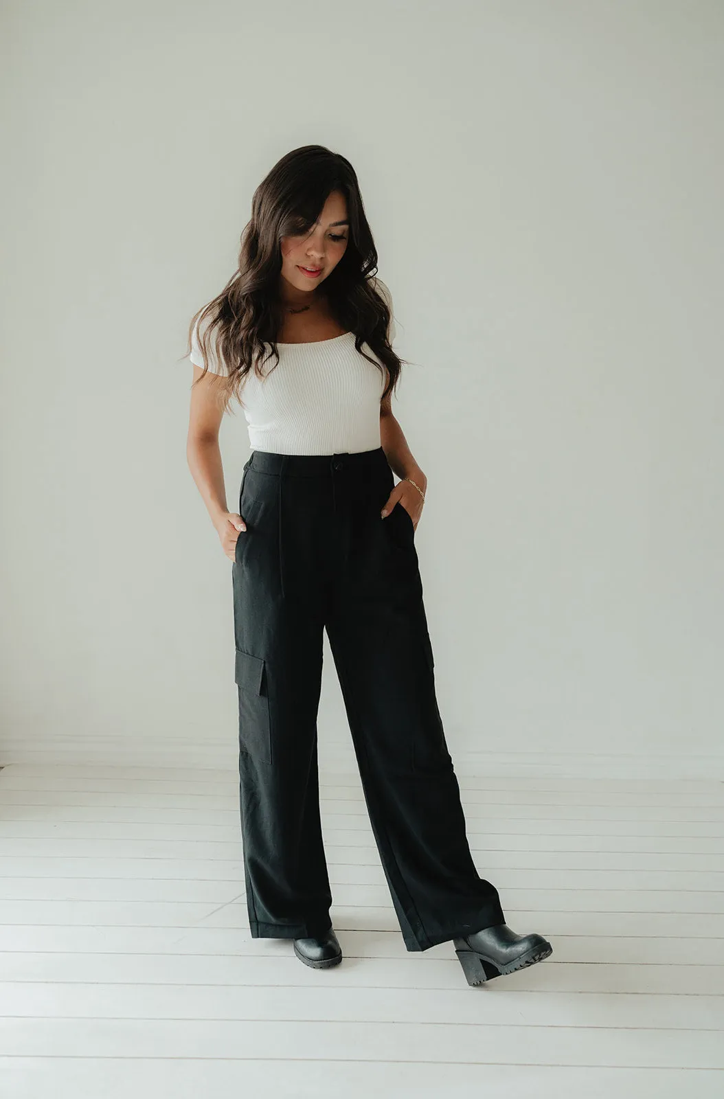 Heather Woven Cargo Trousers