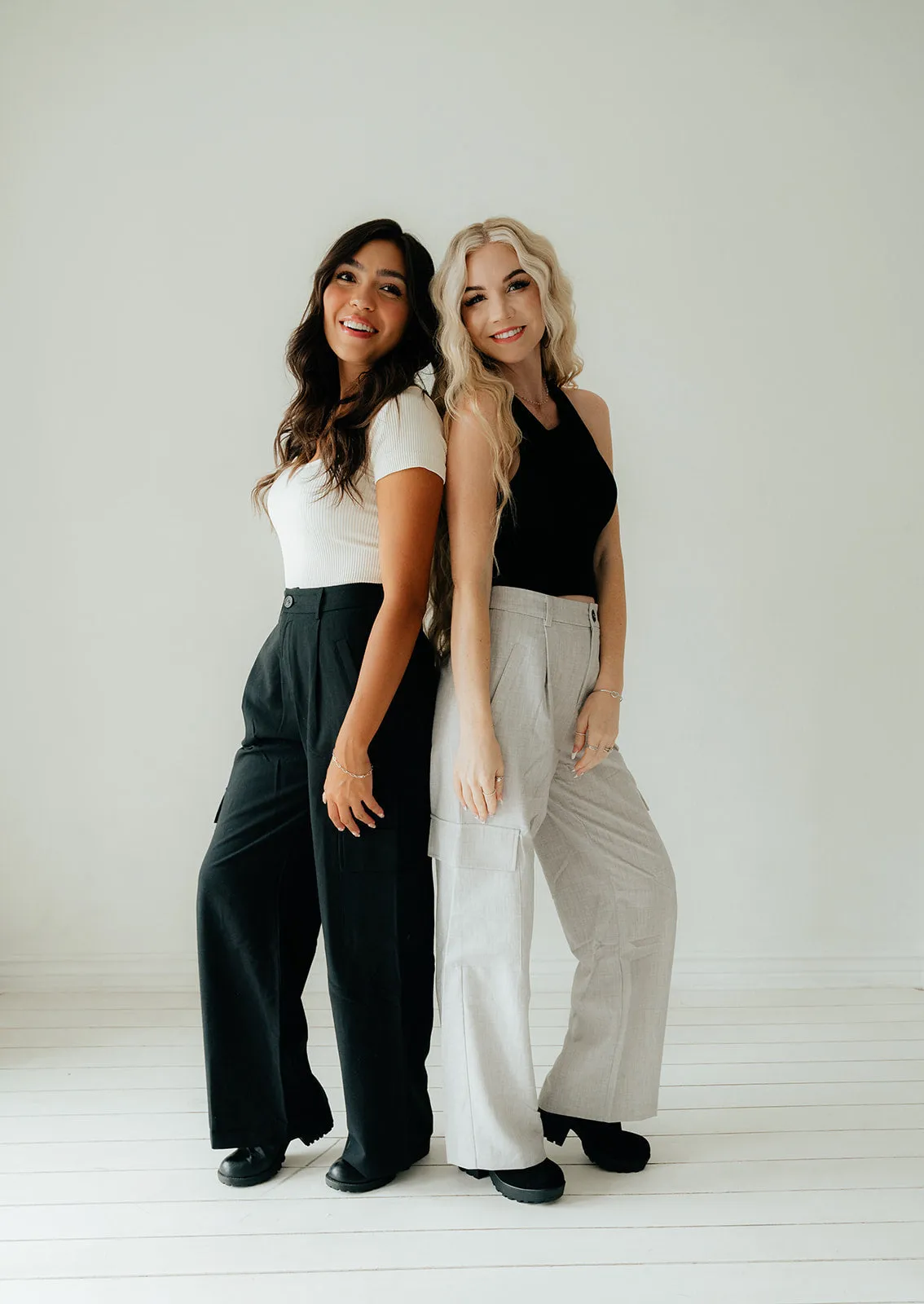 Heather Woven Cargo Trousers