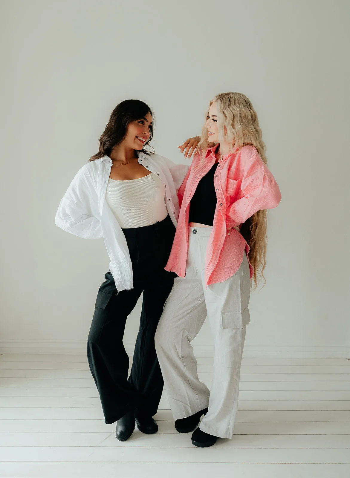 Heather Woven Cargo Trousers