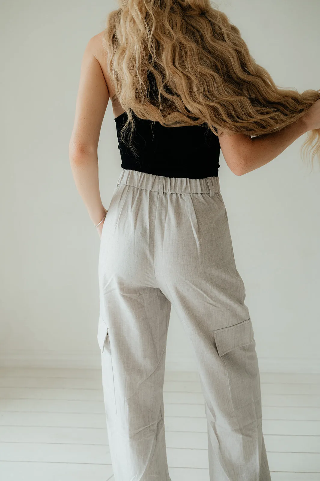 Heather Woven Cargo Trousers