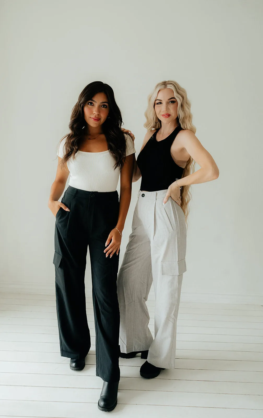 Heather Woven Cargo Trousers