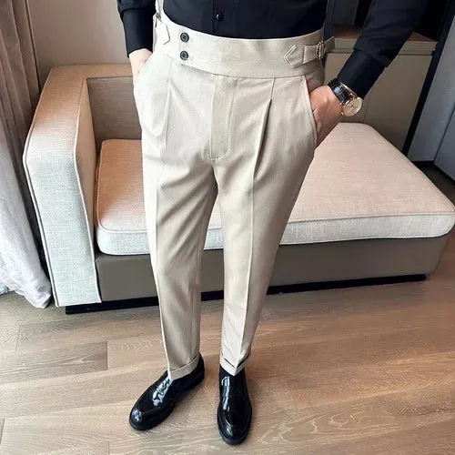 Hohe Taille Business-Anzughose für Männer