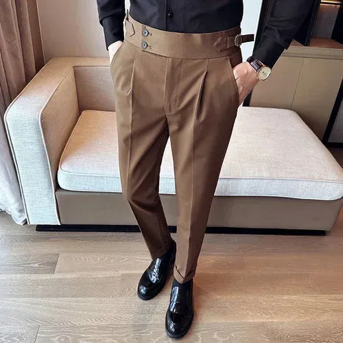 Hohe Taille Business-Anzughose für Männer