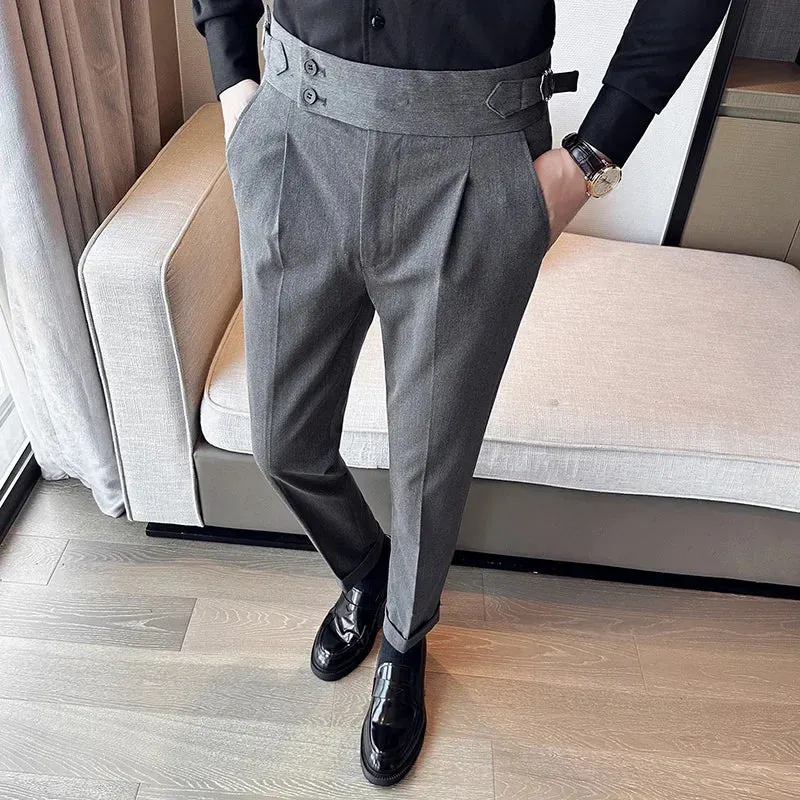 Hohe Taille Business-Anzughose für Männer