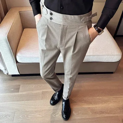 Hohe Taille Business-Anzughose für Männer