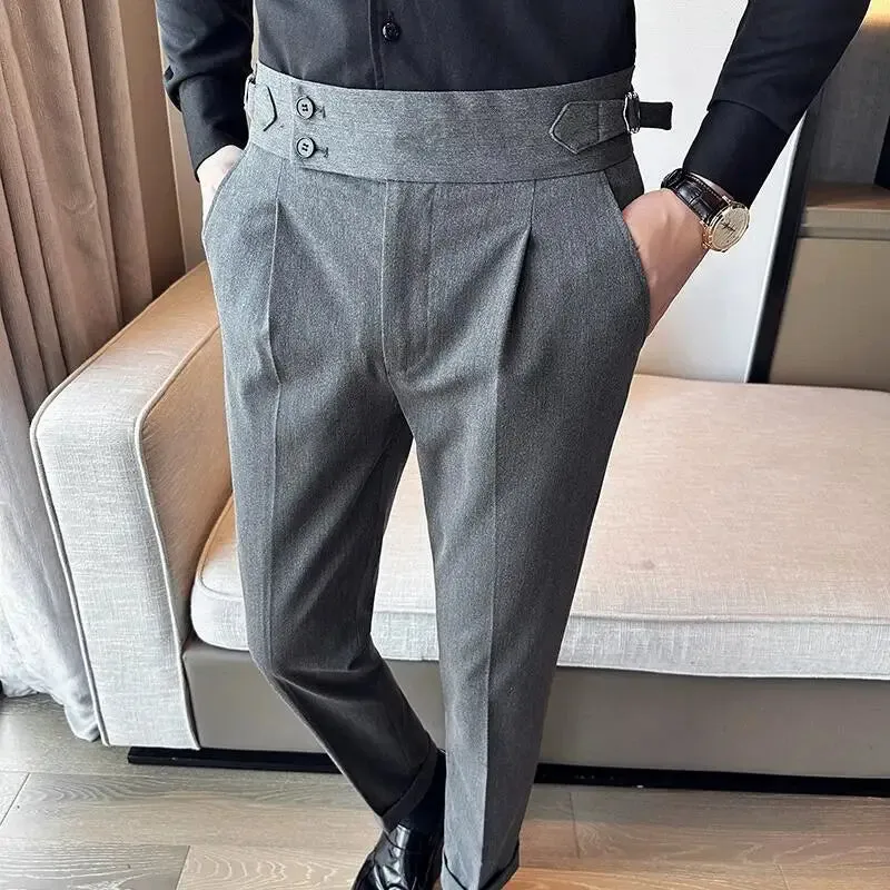 Hohe Taille Business-Anzughose für Männer
