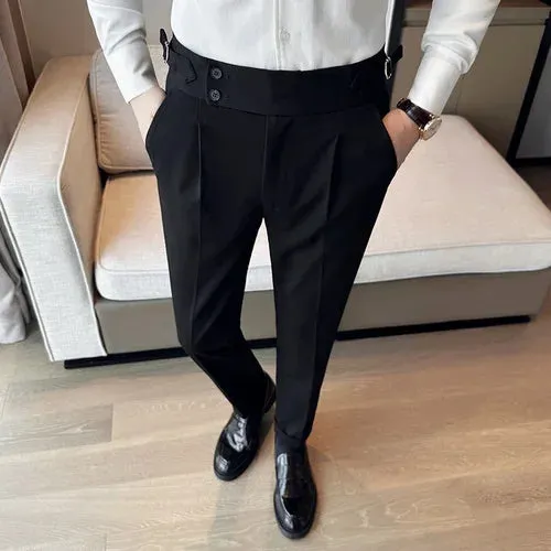 Hohe Taille Business-Anzughose für Männer