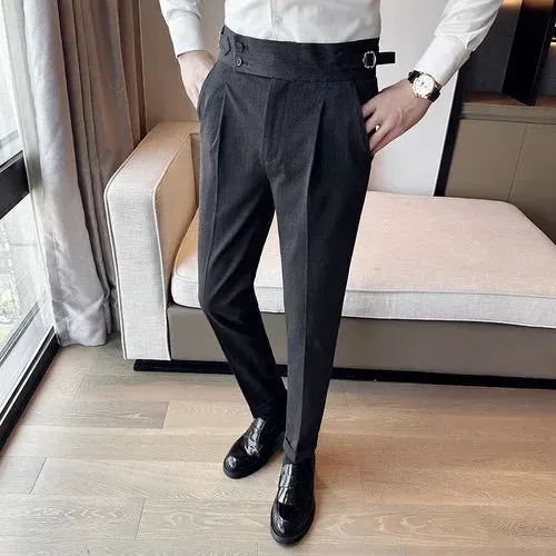 Hohe Taille Business-Anzughose für Männer