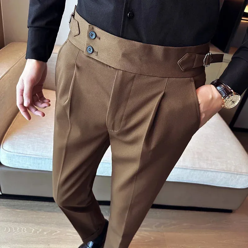Hohe Taille Business-Anzughose für Männer