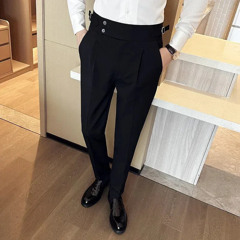 Hohe Taille Business-Anzughose für Männer